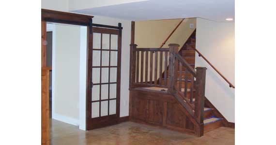 basement-stairs-and-sliding-door